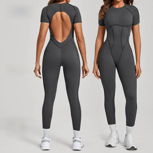 Women's Backless Stretch Activewear Jumpsuit — QIUOLA | qiuola.com
