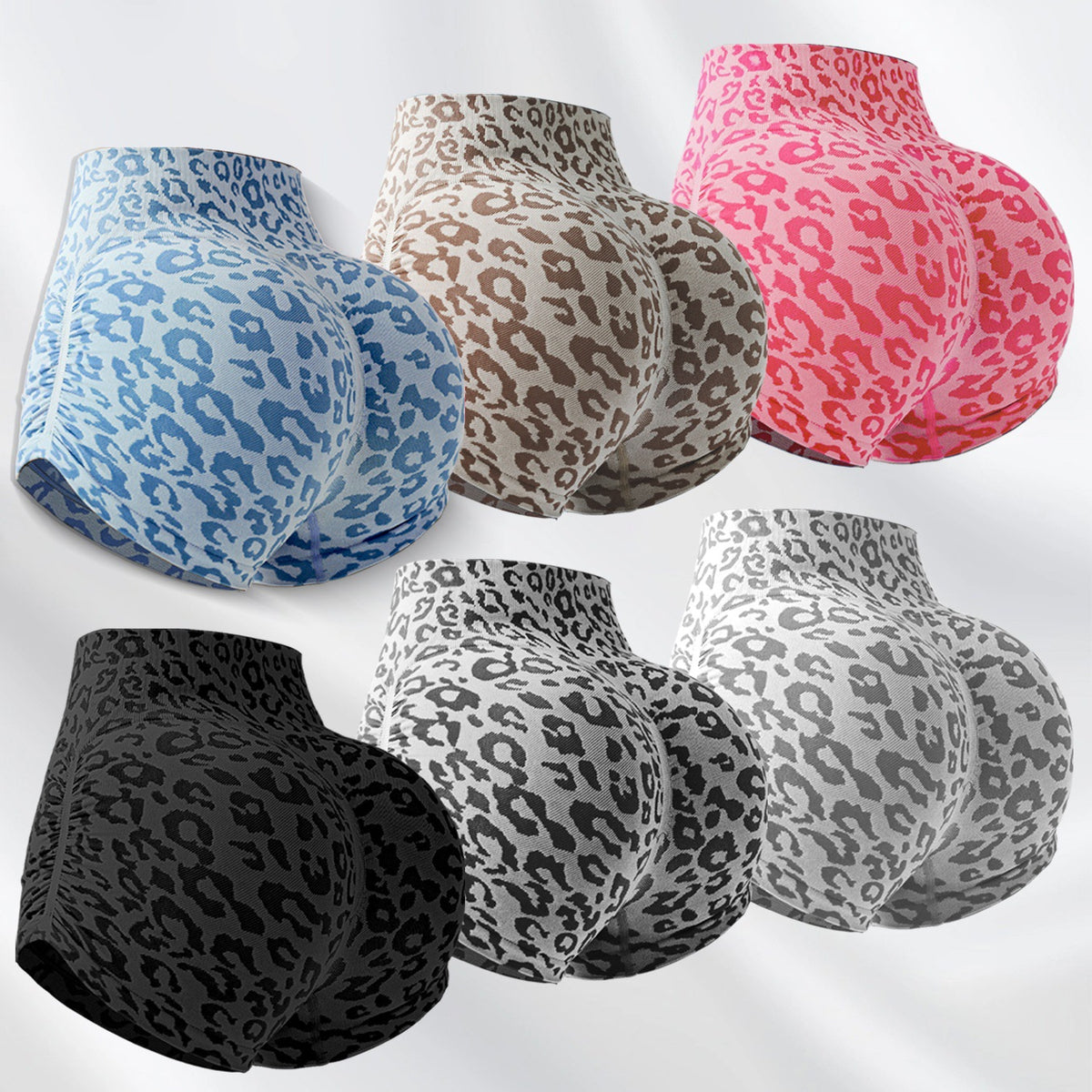 Women's High-Waist Leopard Print Yoga Shorts — QIUOLA | qiuola.com