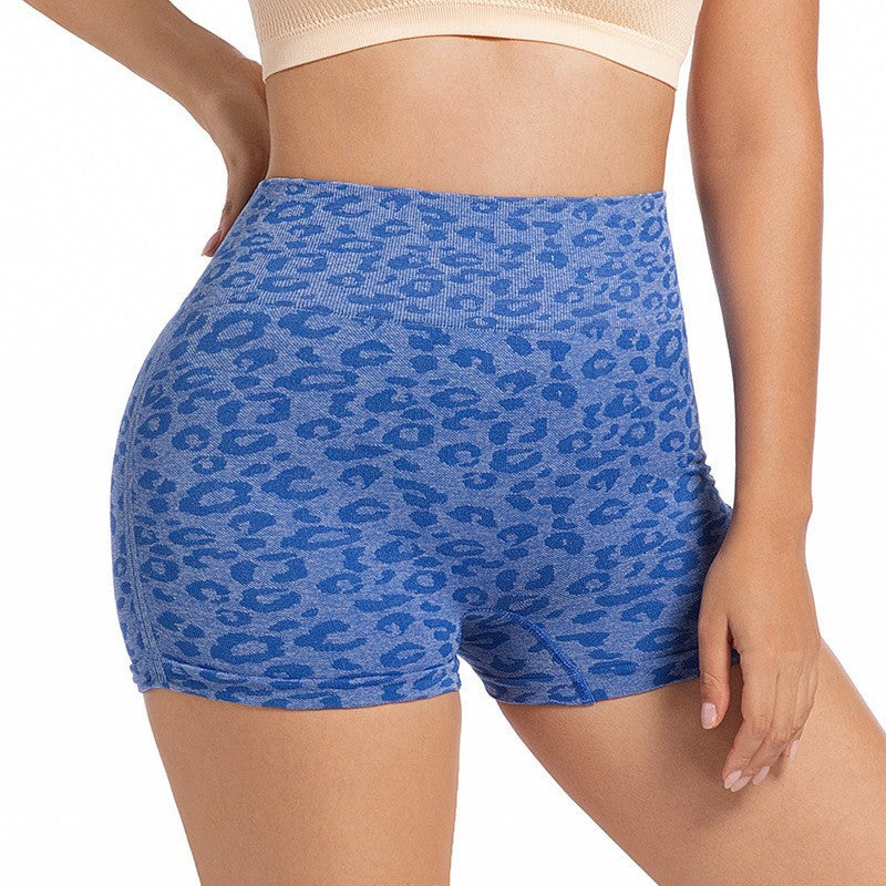 Women's High-Waist Leopard Print Yoga Shorts — QIUOLA | qiuola.com