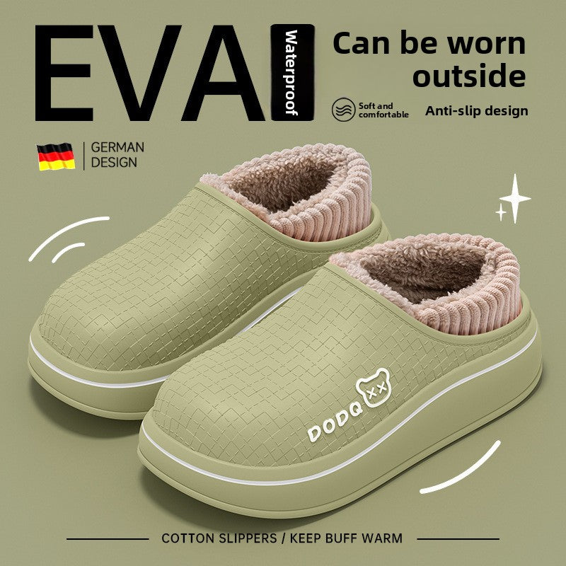 Women's Plush Closed-Heel Winter Slippers — QIUOLA | qiuola.com