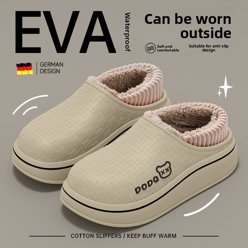 Women's Plush Closed-Heel Winter Slippers — QIUOLA | qiuola.com