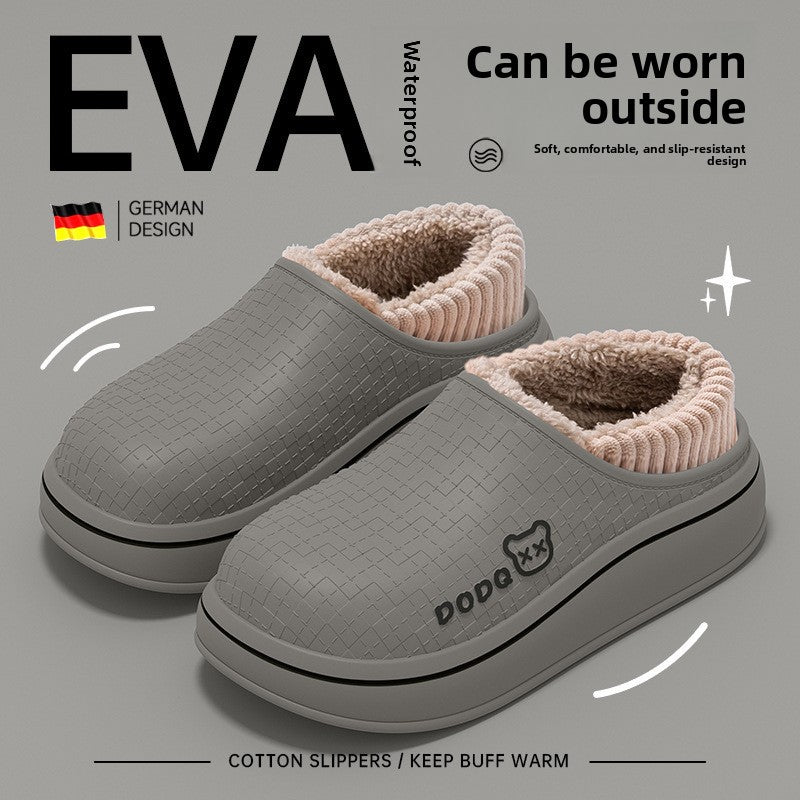Women's Plush Closed-Heel Winter Slippers — QIUOLA | qiuola.com